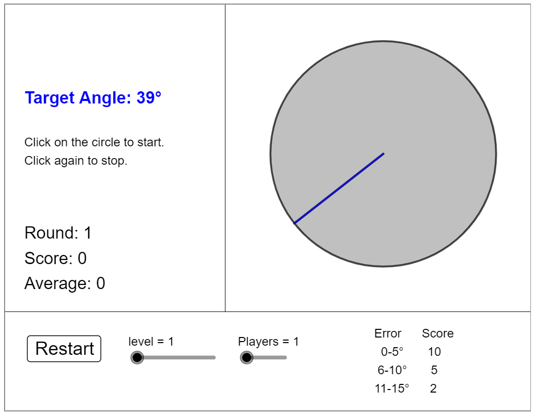 estimating angles problem solving